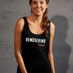 Gemuesekind_Logo_Damen_Tanktop_schwarz