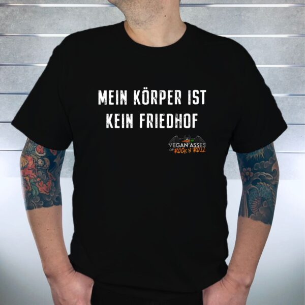 Herren T-Shirt - "MEIN KÖRPER IST KEIN FRIEDHOF"