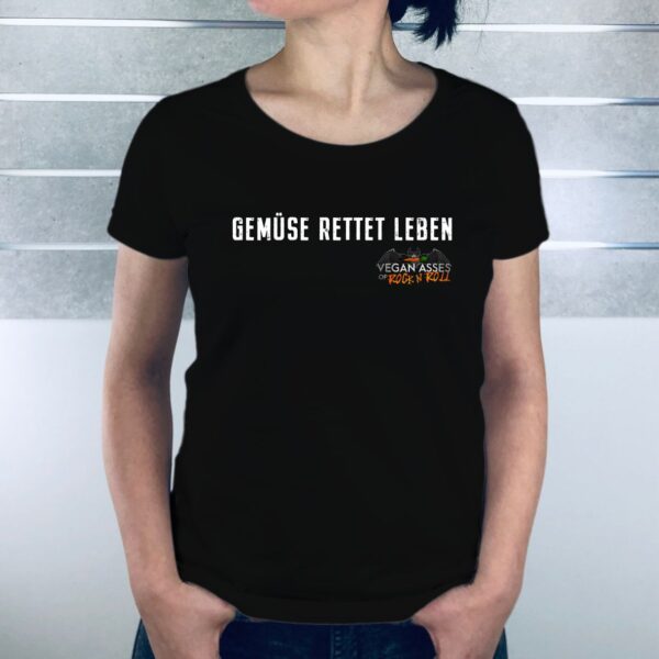 Damen T-Shirt - "GEMÜSE RETTET LEBEN"