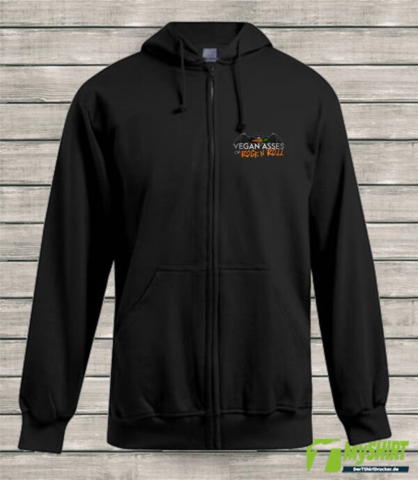 Vegan Asses of Rock'n Roll Hoody Jacket - mit verschiedenen Sprüchen (Unisex)