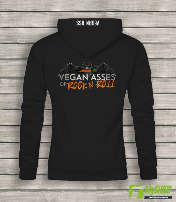 Vegan Asses of Rock'n Roll Hoody Jacket - mit verschiedenen Sprüchen (Unisex) – Bild 3